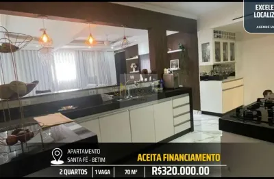 Apartamento  planejado com fino acabamento em torre única - 2 quartos e 1 vaga