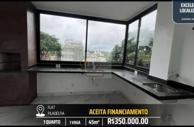 Flat em excelente localização próximo a av. das américas - prédio com elevador