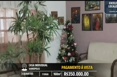 Excelente casa individual em vianópolis - 3 quartos amplos