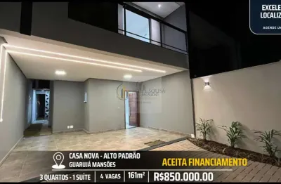 Casa de alto padrão no guarujá mansões - 3 quartos e 4 vagas