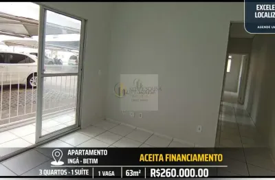 Excelente apartamento terreo 3 quartos com suíte na avenida principal do bairro inga