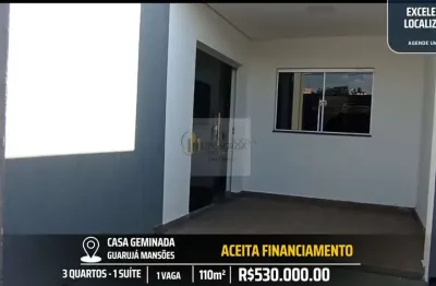 Linda casa no guarujá mansões - 3 quartos com suíte - imóvel novo