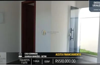 Linda casa no guarujá mansões - 3 quartos com suíte - imóvel novo