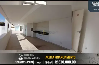 Linda cobertura no guarujá mansoes - betim 3 quartos e 1 vaga fino acabemento