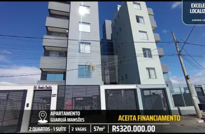 Incrível apartamento no guarujá mansões 2 quartos 2 vagas 1 suíte