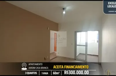 Apartamento em torre única a 500 metros do centro da cidade - 3 quartos e 1 vaga