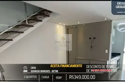 Excelente casa duplex no guarujá mansões - 2 quartos planejados e 2 vagas pra você