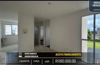 Apartamento com linda vista 2 quartos e 1 vaga - jardim brasilia
