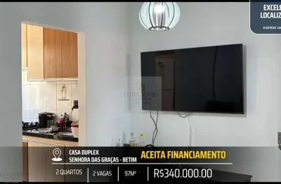 Casa duplex com 97m² de área construída - 2 quarto 1 suíte e 2 vagas no senhora das graças
