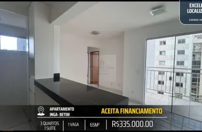 Apartamento sensacional no inga - 3 quartos com suíte e cozinha planejada
