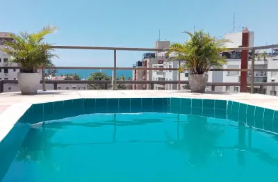 Cobertura, 3 quartos, 4 vagas, com vista para mar da praia da enseada, guarujá sp.