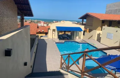 Casa duplex com 2 suítes em condomínio na praia do porto das dunas, ce
