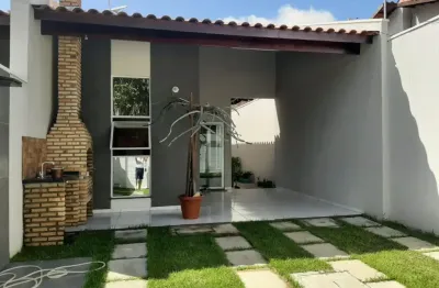 Casa nova com 3 quartos e churrasqueira na cidade de aquiraz, ce