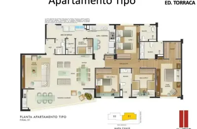 Apartamento à venda no torraca com 4 quartos e 167m²