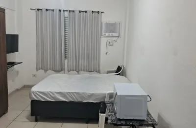 Kitnet mobiliado pronto para morar - bairro ponta da praia - santos/sp