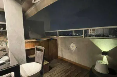 Cobertura com 160 m², 2 dormitórios sendo 2 suítes e 1 vaga no anália franco