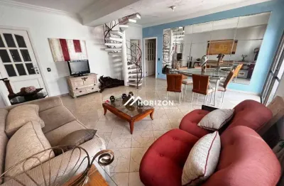 Cobertura com 3 dormitórios à venda, 300 m² por r$ 2.200.000,00 - boqueirão - santos/sp