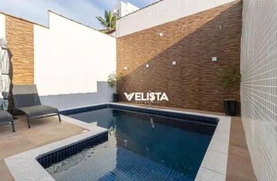 Casa com 4 dormitórios, piscina, 2 vagas, 180 m² por r$ 1.200.000 - vila valença - são vicente/sp