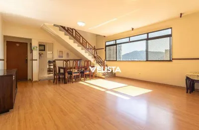 Cobertura com 3 dormitórios à venda, 180 m² por r$ 1.500.000,00 - pompéia - santos/sp