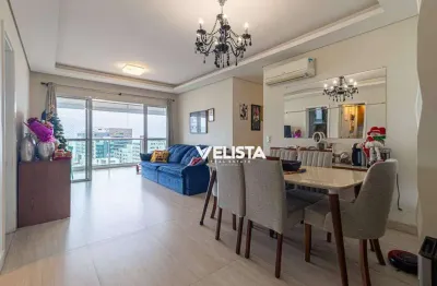 Apartamento varanda gourmet vista mar com 3 dormitórios à venda, 136 m² por r$ 2.290.000 - pompéia - santos