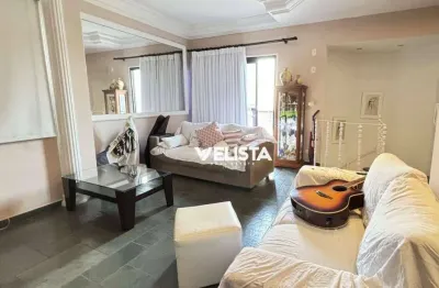 Cobertura com 1 dormitório vista mar à venda, 112 m² por r$ 960.000 - pompéia - santos