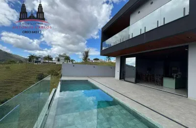 Casa de alto padrão em construção no loteamento são carlos em antônio carlos/sc