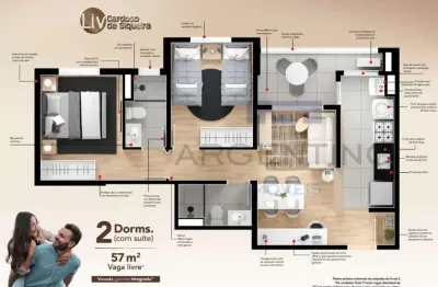 Apartamento no liv cardoso de siqueira com 2 dormitórios!