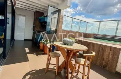 Cobertura  penthouse  à venda no veredas do lago, com 133 m2, 2 quartos 1 suíte, setor oeste, goiân