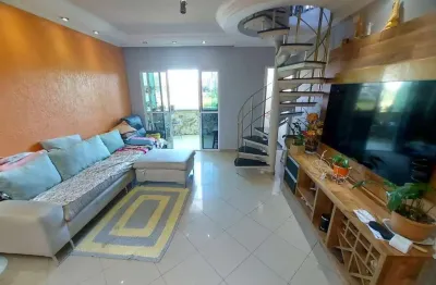 Cobertura para venda em mauá, jardim pedroso, 3 dormitórios, 1 suíte, 4 banheiros, 2 vagas