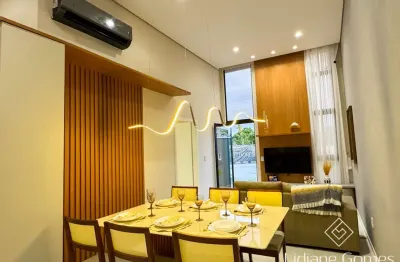 Casa plana de alto padrão com 3 quartos no condomínio gênesis, eusébio