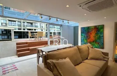 Cobertura à venda, no condomínio edificio praia rio,  em rio de janeiro, barra da tijuca, com 2 quartos, 120m²