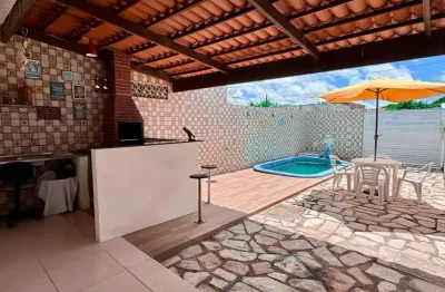 Casa mobiliada com 2 quartos, piscina e churrasqueira em carapibus
