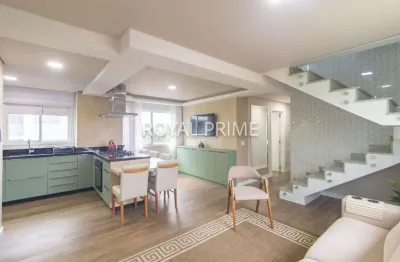 Cobertura mobiliada com terraço, 3 quartos 2 vagas à venda, 145 m² - vila izabel - curitiba/pr