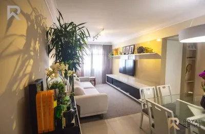 Apartamento semi mobiliado em andar alto com 3 quartos e 90m2 - bigorrilho - curitiba/pr