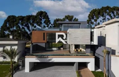Casa de luxo mobiliada em condomínio, 4 suítes, piscina, jardim, 841m2 - p/ locação no vista alegre