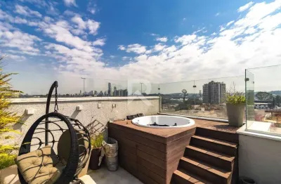Cobertura com face norte, 3 quartos, 4 vagas para locação, 190 m² – campina do siqueira – curitiba/pr