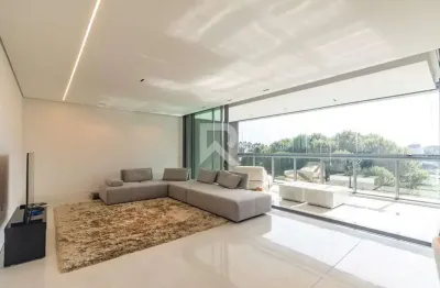 Apt semi mobiliado em cond. clube, vista pq barigui, face norte com 4 suítes e 4 vagas para venda - 288m2 - champagnat, curitiba