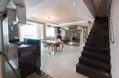 Cobertura semi mobiliada em cond. clube com 3 quartos, 2 vagas, 150m2 para alugar - água verde, curitiba