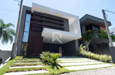 Casa em condomínio com piscina e espaço gourmet para locação, 263 m² - santa cândida - curitiba/pr