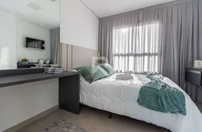 Studio mobiliado em condomínio novo para aluguel - 17m2 - água verde, curitiba-pr