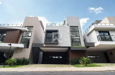 Casa em condomínio fechado com 3 suítes, face norte à venda, 247 m² - cascatinha - curitiba/pr