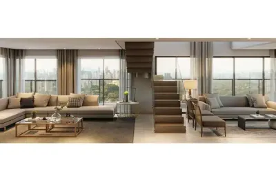 Cobertura duplex com 4 suítes 3 vagas a venda em moema