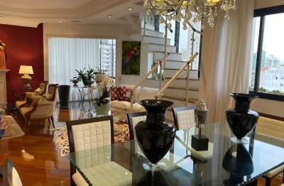 Cobertura duplex com 3 suites 5 vagas a venda em moema
