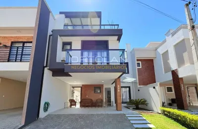 Triplex alto padrão em condomínio fechado 186m² - 04 dormitórios - costeira - são josé dos pinhais