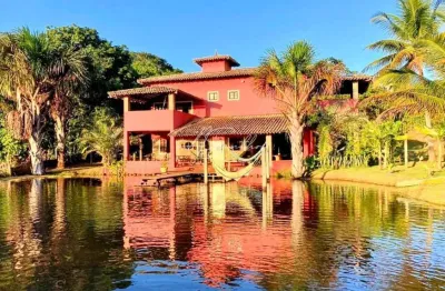 Casa em condomínio fechado com 4 quartos à venda na lagoa aruá, 100, praia do forte, mata de são joão, 450 m2 por r$ 1.750.000