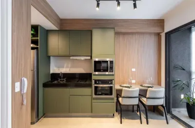 Pronto para morar totalmente mobiliado - no condomínio avenida rebouças   com 31 m²  1 dormitórios 1 banheiros