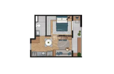 HUB Belém - Unidade 1006 - Hub Belém Tibério - 150 Metros do Metrô - 39,79 m²