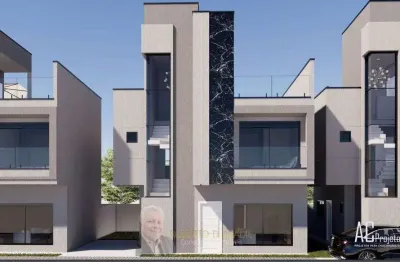 Sobrado à venda em curitiba, capão raso, com 3 quartos, 127,73m²