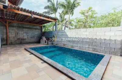 Casa 100m² com 2 quartos e piscina, estrada das areias - indaial