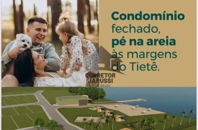 Terreno para venda com 401 m² em condominio fechado frente ao rio tiete , itapuí - sp